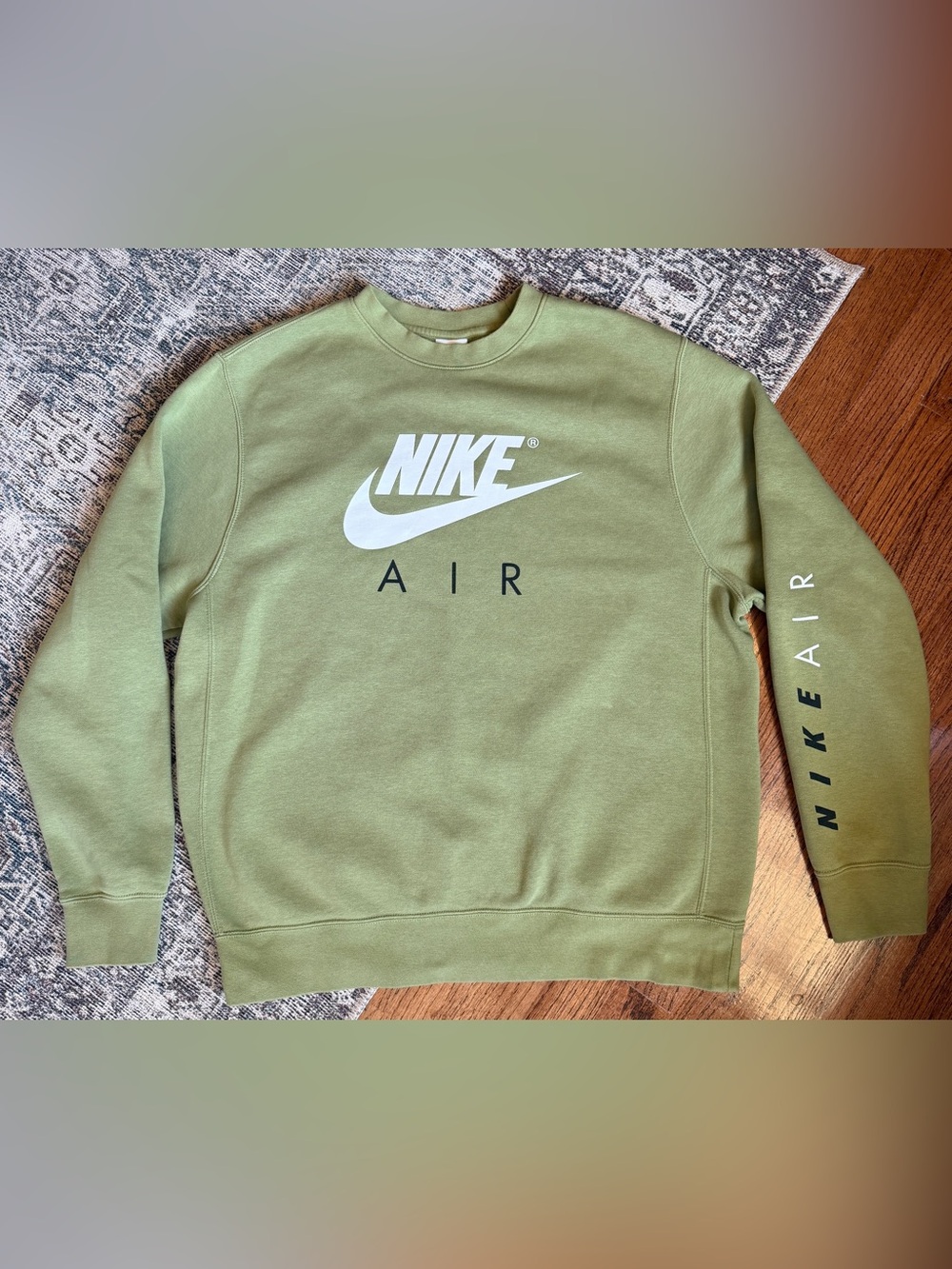 Nike Air Crewneck Sweatshirt Men’s Large Olive Green Fleece Pullover